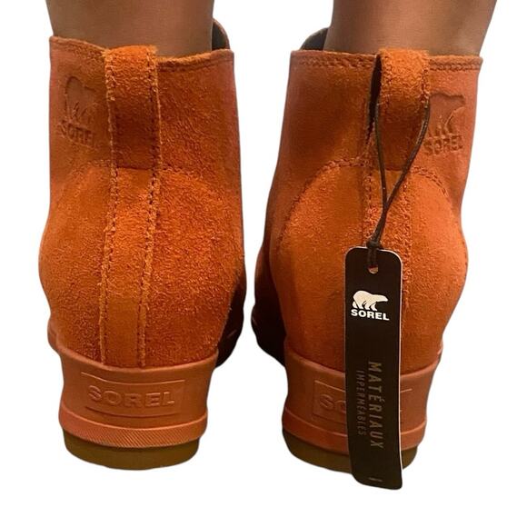 SOREL Evie Waterproof Suede Pull-On Bootie, Women’s Size 6, Warp Red, NWT no box - Picture 4 of 9